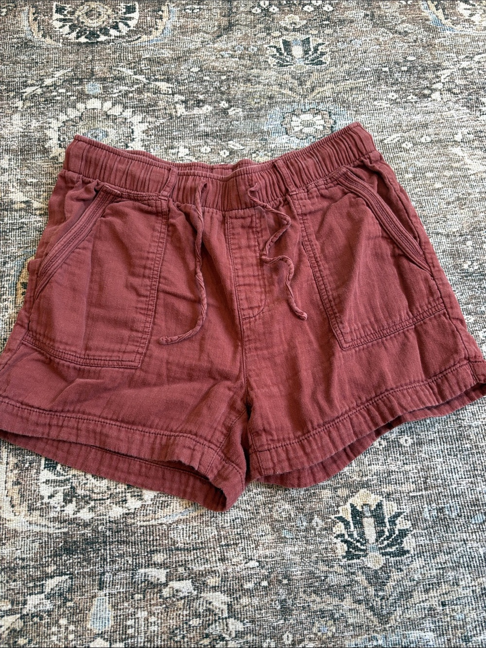 Old Navy Rust Red Drawstring Pull On Shorts